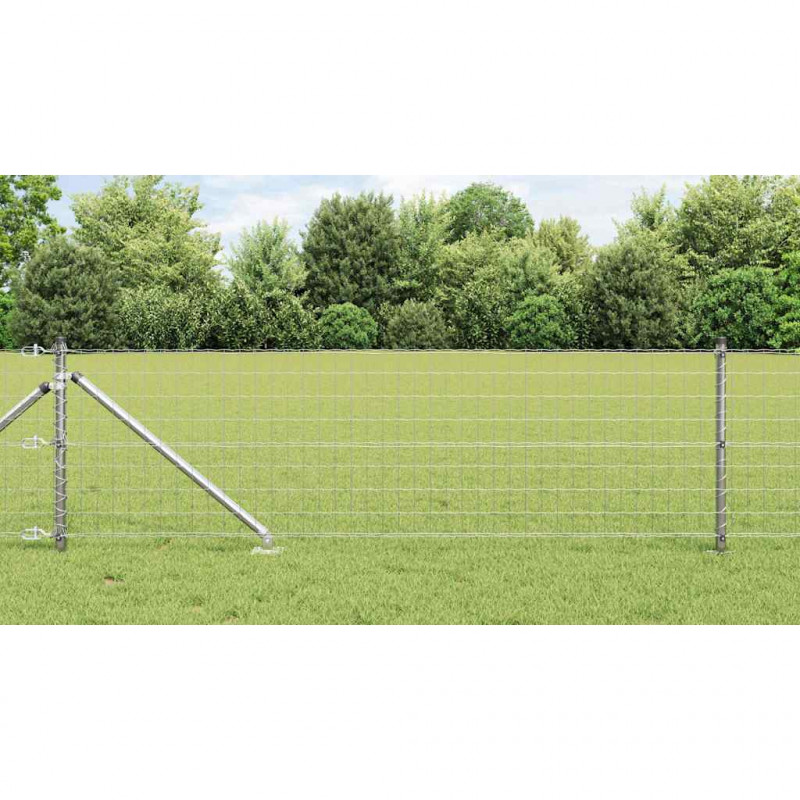 Ogrodzenie z słupkiem Srebrny 0,4 x 10 m Stal