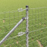 Ogrodzenie z słupkiem Srebrny 0,4 x 10 m Stal