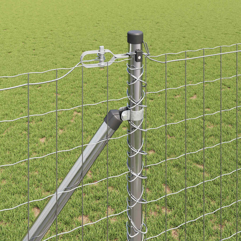 Ogrodzenie z słupkiem Srebrny 1,2 x 10 m Stal