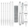 Ogrodzenie z słupkiem Srebrny 1,2 x 10 m Stal