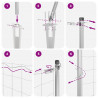 Ogrodzenie z słupkiem Srebrny 1,5 x 10 m Stal