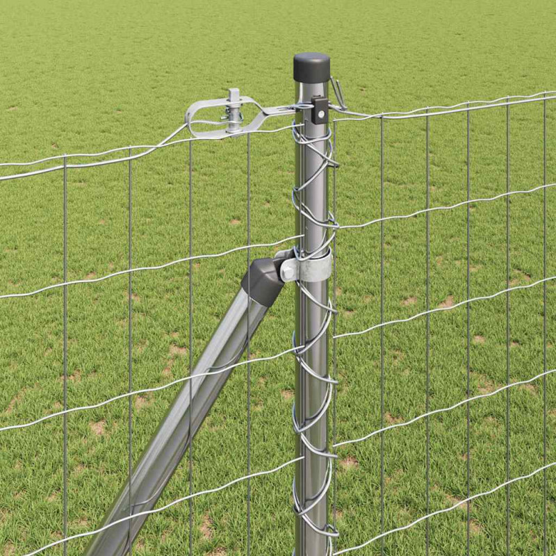 Ogrodzenie z słupkiem Srebrny 1,5 x 10 m Stal