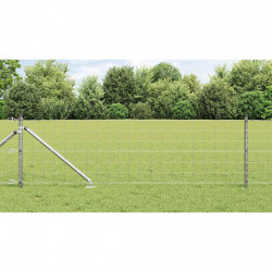 Ogrodzenie z słupkiem Srebrny 0,4 x 10 m Stal