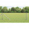 Ogrodzenie z słupkiem Srebrny 0,4 x 10 m Stal
