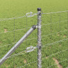 Ogrodzenie z słupkiem Srebrny 0,4 x 10 m Stal