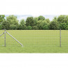Ogrodzenie z słupkiem Srebrny 0,4 x 25 m Stal