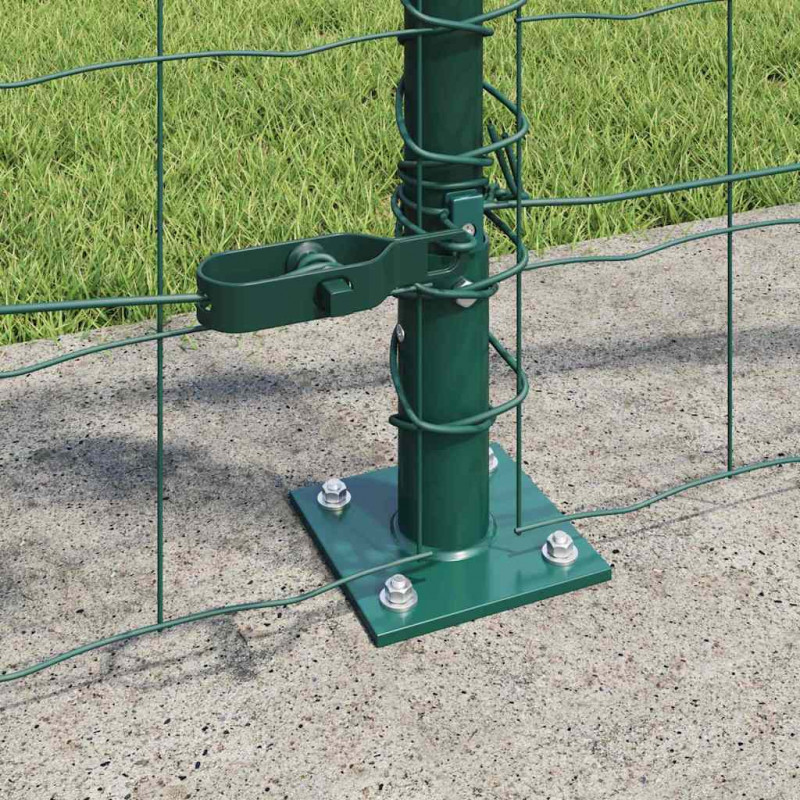 Ogrodzenie z słupkiem Zielony 1 x 10 m Stal