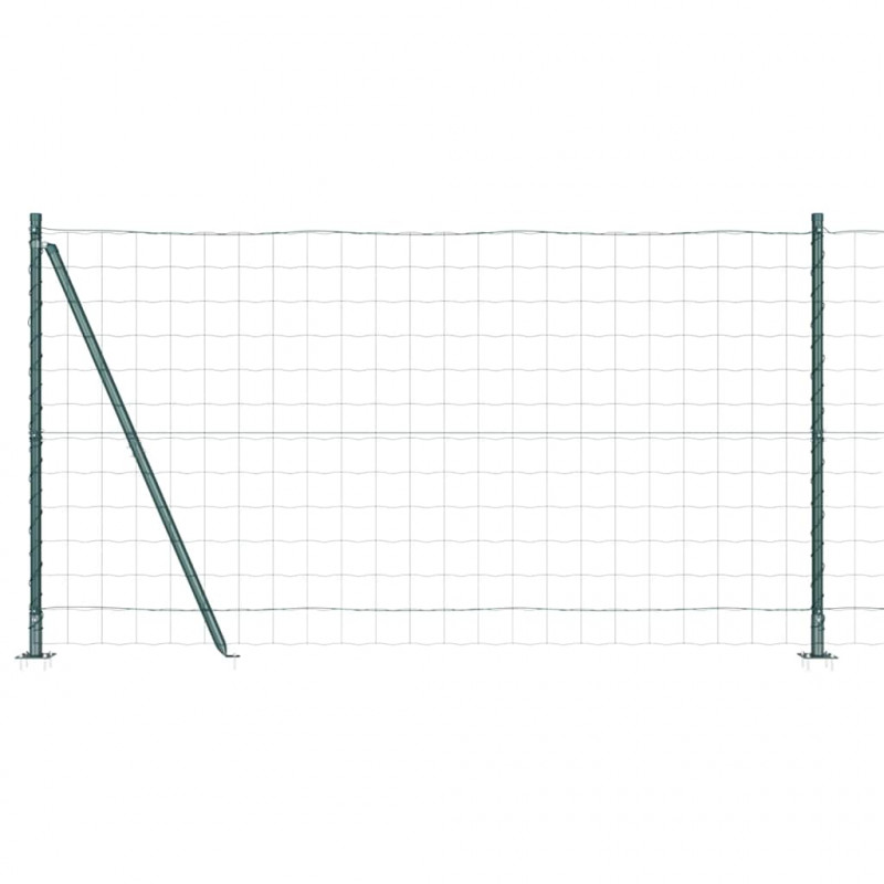 Ogrodzenie z słupkiem Zielony 1,2 x 10 m Stal