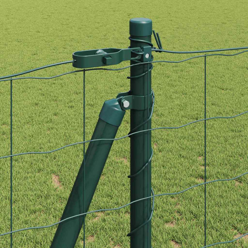 Ogrodzenie z słupkiem Zielony 1,2 x 10 m Stal