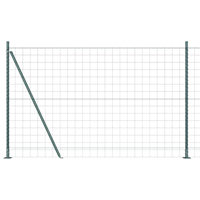 Ogrodzenie z słupkiem Zielony 1,6 x 10 m Stal i PVC