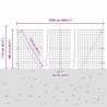 Ogrodzenie z słupkiem Zielony 1 x 25 m Stal i PVC