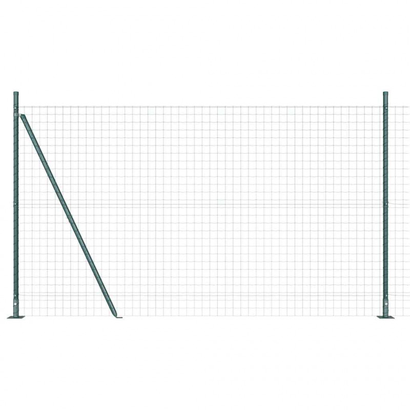 Ogrodzenie z słupkiem Zielony 1,2 x 25 m Stal i PVC