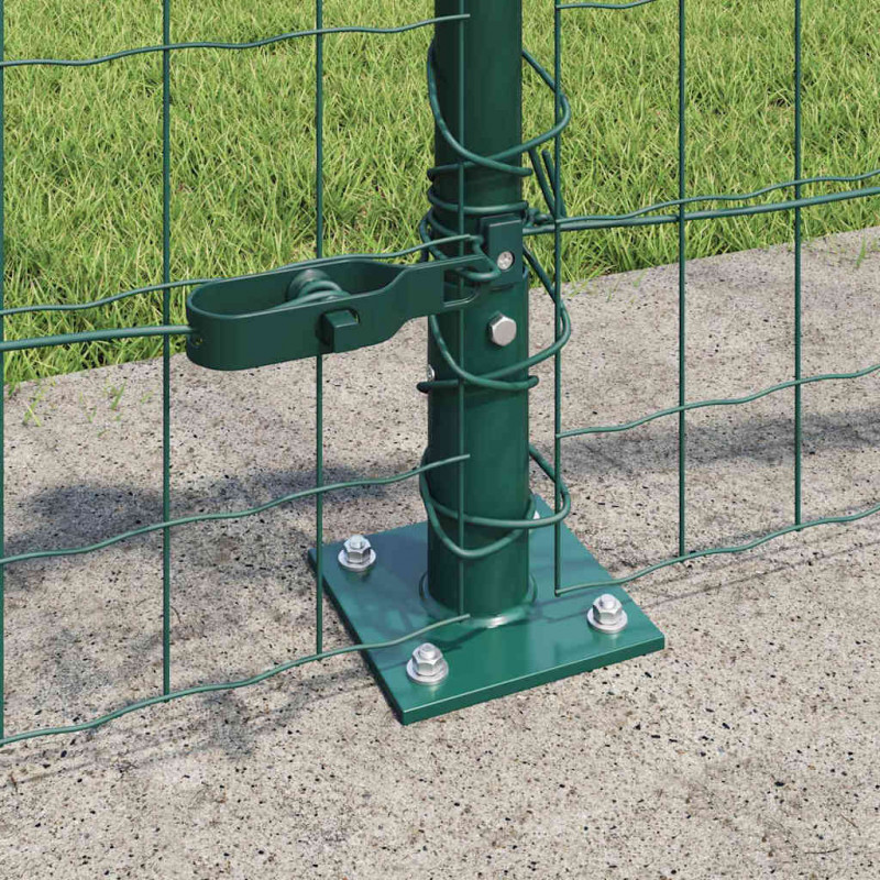 Ogrodzenie z słupkiem Zielony 0,4 x 25 m Stal i PVC