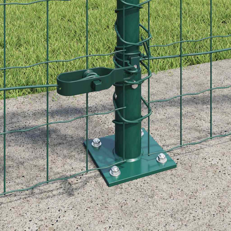 Ogrodzenie z słupkiem Zielony 1 x 25 m Stal i PVC
