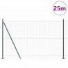 Ogrodzenie z słupkiem Zielony 1,2 x 25 m Stal i PVC
