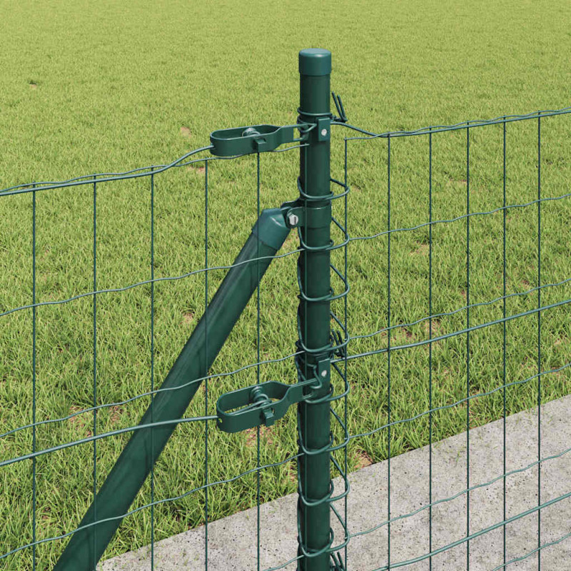 Ogrodzenie z słupkiem Zielony 0,4 x 25 m Stal i PVC