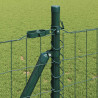 Ogrodzenie z słupkiem Zielony 0,8 x 25 m Stal i PVC