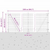 Ogrodzenie z słupkiem Zielony 0,8 x 25 m Stal i PVC