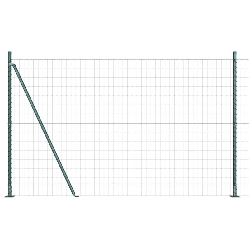 Ogrodzenie z słupkiem Zielony 1,2 x 25 m Stal i PVC