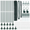 Ogrodzenie z słupkiem Zielony 1,2 x 25 m Stal i PVC