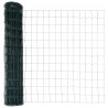Ogrodzenie z słupkiem Zielony 0,8 x 25 m Stal i PVC