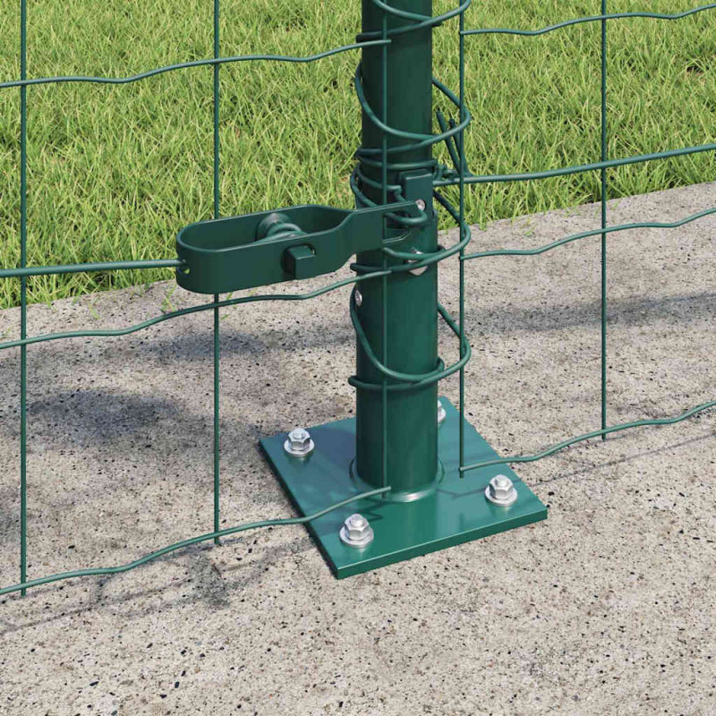 Ogrodzenie z słupkiem Zielony 1 x 25 m Stal i PVC