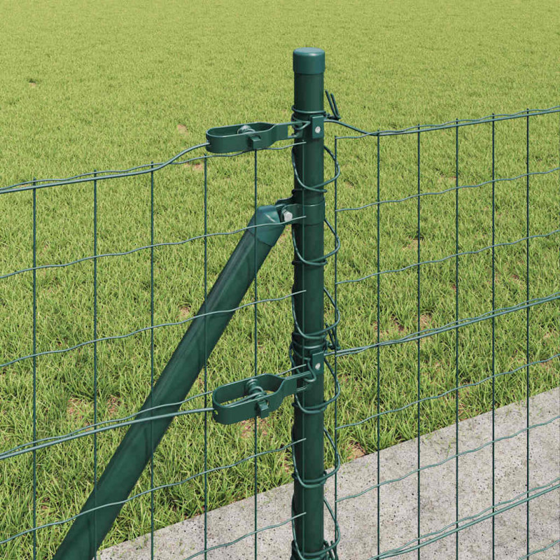 Ogrodzenie z słupkiem Zielony 0,6 x 50 m Stal i PVC