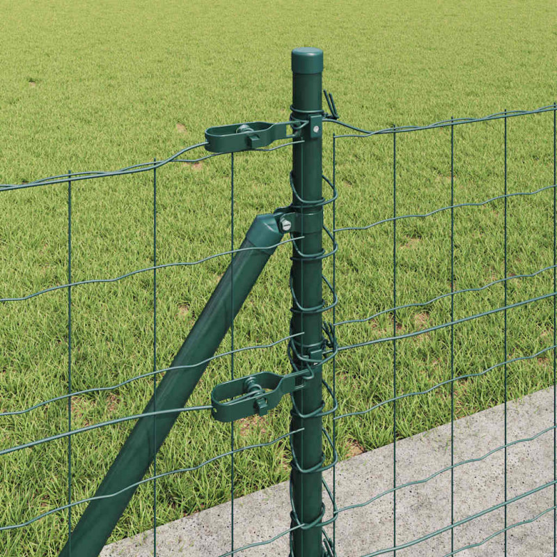 Ogrodzenie z słupkiem Zielony 0,4 x 50 m Stal i PVC