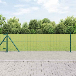Ogrodzenie z słupkiem Zielony 0,6 x 50 m Stal i PVC