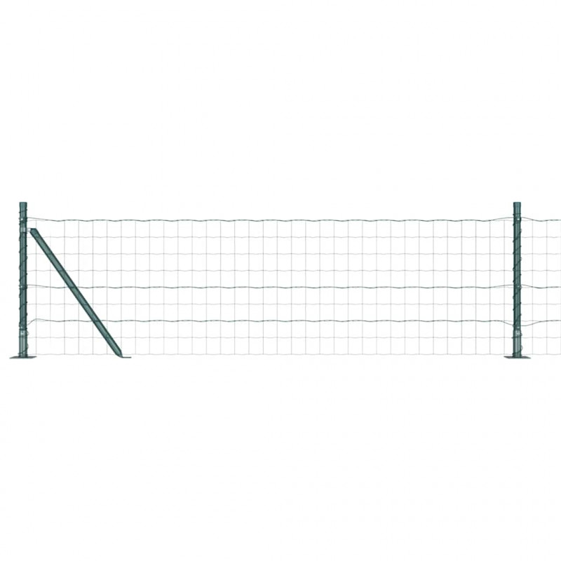 Ogrodzenie z słupkiem Zielony 0,4 x 10 m Stal i PVC