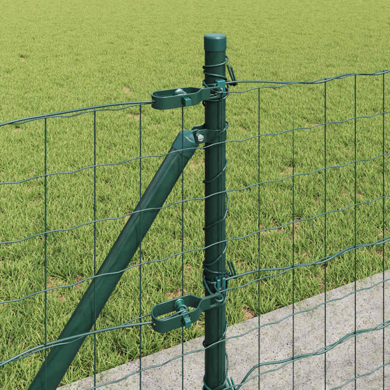 Ogrodzenie z słupkiem Zielony 0,4 x 10 m Stal i PVC