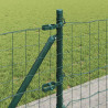 Ogrodzenie z słupkiem Zielony 0,4 x 10 m Stal i PVC