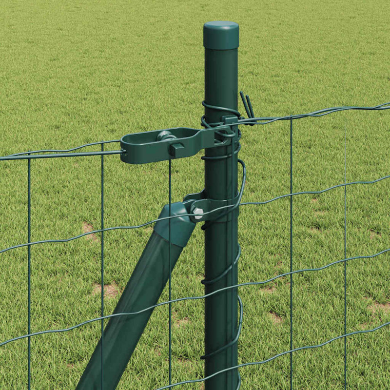 Ogrodzenie z słupkiem Zielony 1 x 10 m Stal