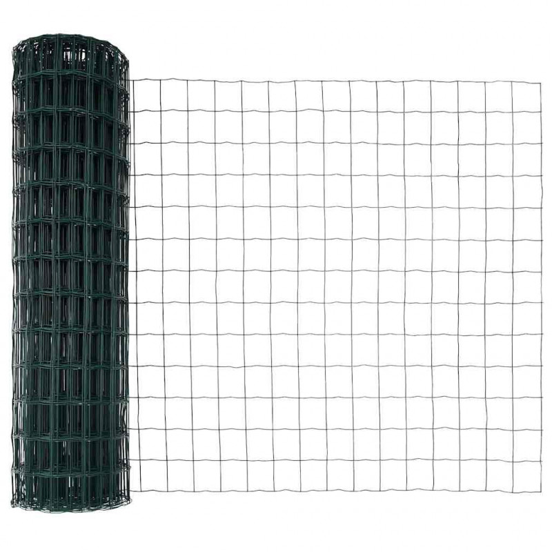 Ogrodzenie z słupkiem Zielony 1 x 10 m Stal