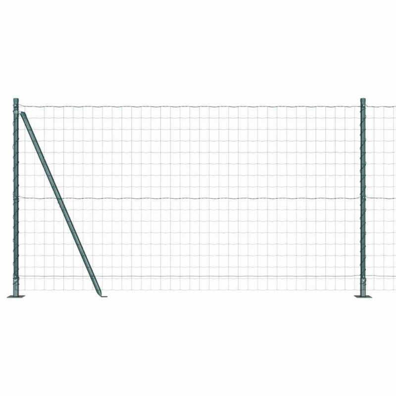 Ogrodzenie z słupkiem Zielony 1,2 x 10 m Stal