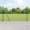 Ogrodzenie z słupkiem Zielony 1,4 x 10 m Stal i PVC