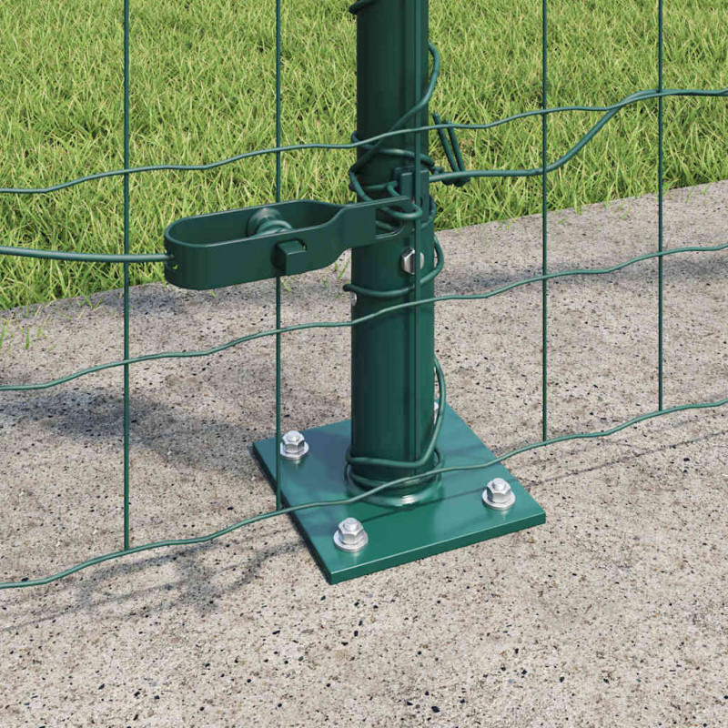 Ogrodzenie z słupkiem Zielony 1,4 x 10 m Stal i PVC