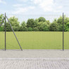 Ogrodzenie z słupkiem Szary 1,5 x 10 m Stal i PVC