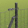 Ogrodzenie z słupkiem Szary 1,5 x 10 m Stal i PVC