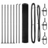 Ogrodzenie z słupkiem Szary 1,5 x 10 m Stal i PVC