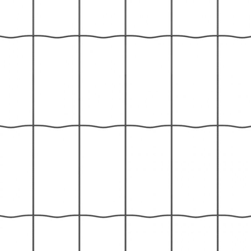 Ogrodzenie z słupkiem Szary 0,6 x 10 m Stal i PVC