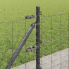 Ogrodzenie z słupkiem Szary 0,6 x 10 m Stal i PVC