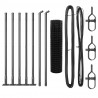 Ogrodzenie z słupkiem Szary 0,6 x 10 m Stal i PVC