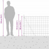Ogrodzenie z słupkiem Szary 1 x 10 m Stal