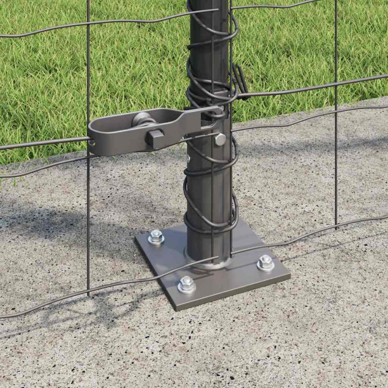 Ogrodzenie z słupkiem Szary 1,5 x 10 m Stal