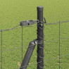 Ogrodzenie z słupkiem Szary 1,5 x 10 m Stal