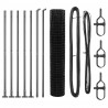 Ogrodzenie z słupkiem Szary 1,5 x 10 m Stal