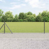 Ogrodzenie z słupkiem Szary 0,4 x 25 m Stal i PVC