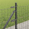 Ogrodzenie z słupkiem Szary 0,6 x 25 m Stal i PVC