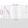 Ogrodzenie z słupkiem Szary 1,2 x 25 m Stal i PVC